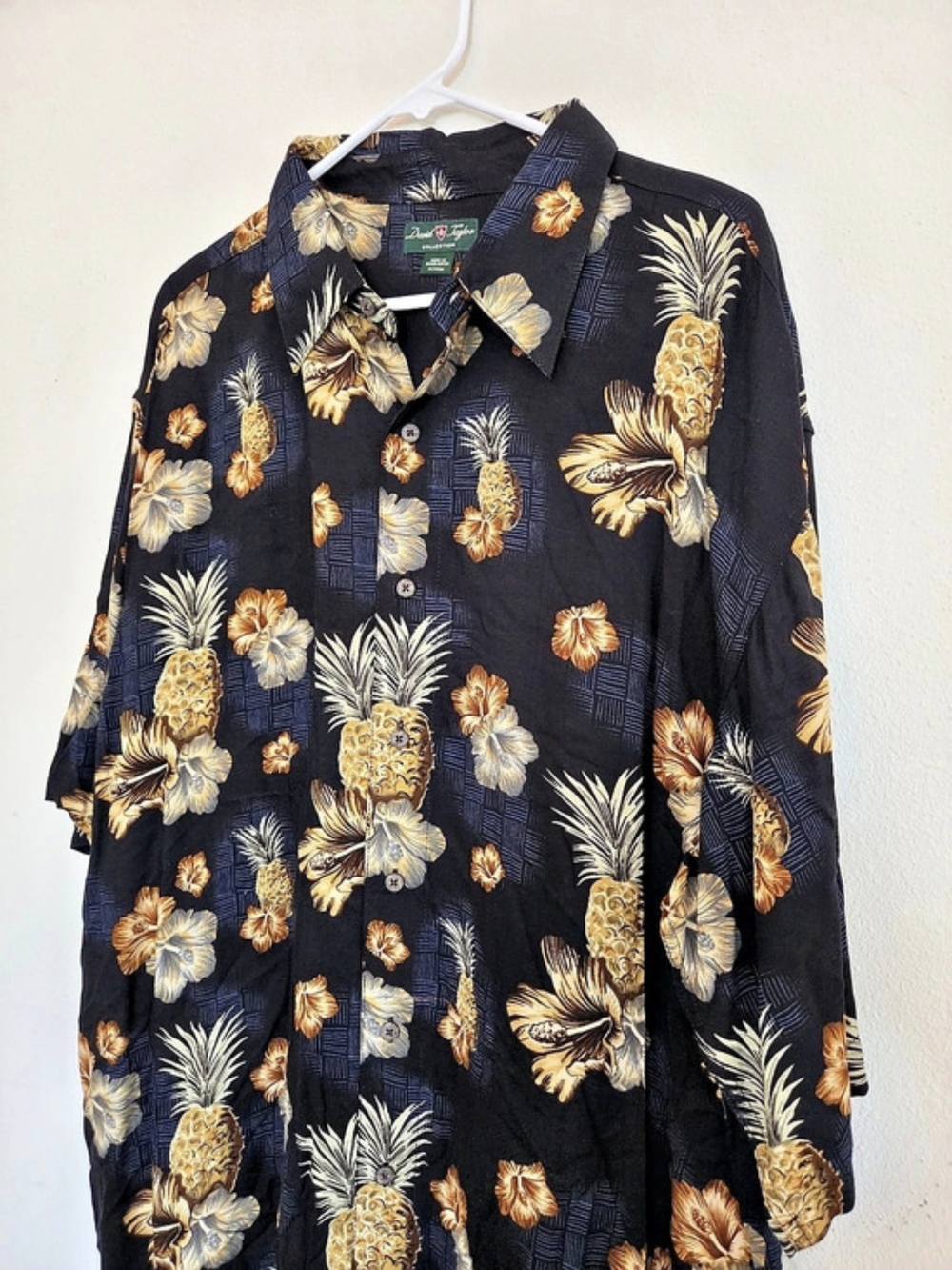 David Taylor Collection Men's Tropical Floral Button Down Shirt